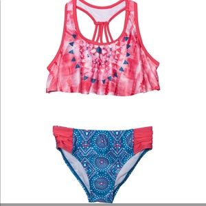 WallFlower Diamond Flounce Bikini Set - UPF 50+